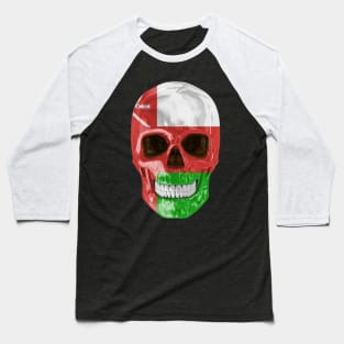 Oman Flag Skull - Gift for Omani With Roots From Oman Baseball T-Shirt